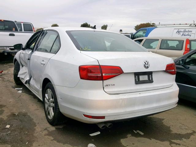 3VW2K7AJ0FM354137 - 2015 VOLKSWAGEN JETTA BASE WHITE photo 3