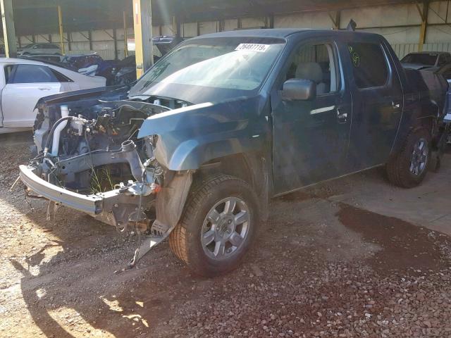 2HJYK16328H539839 - 2008 HONDA RIDGELINE BLUE photo 2