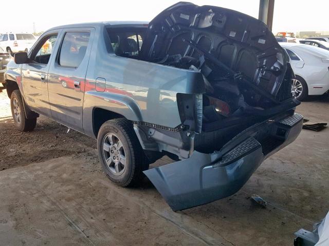 2HJYK16328H539839 - 2008 HONDA RIDGELINE BLUE photo 3