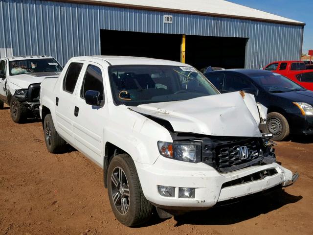 5FPYK1F78DB003637 - 2013 HONDA RIDGELINE WHITE photo 1