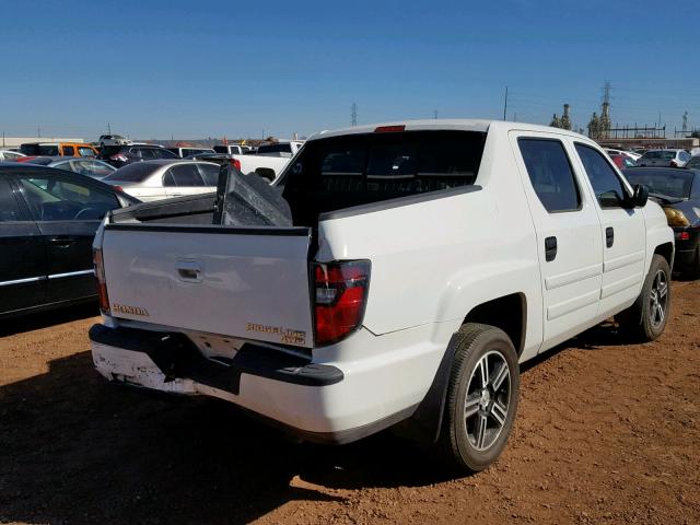 5FPYK1F78DB003637 - 2013 HONDA RIDGELINE WHITE photo 4