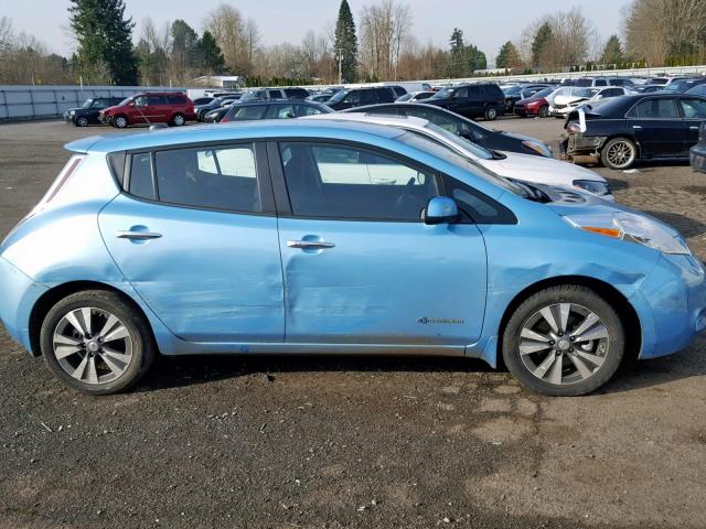 1N4AZ0CP1FC323912 - 2015 NISSAN LEAF S BLUE photo 9