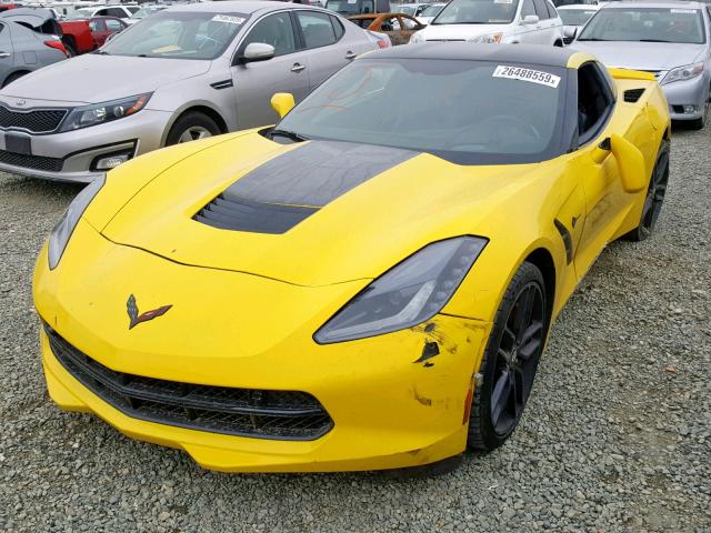 1G1YK2D77G5109304 - 2016 CHEVROLET CORVETTE S YELLOW photo 2