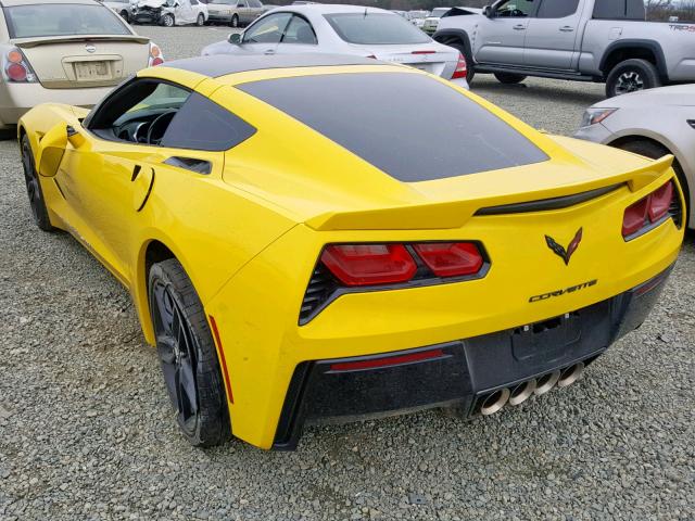 1G1YK2D77G5109304 - 2016 CHEVROLET CORVETTE S YELLOW photo 3