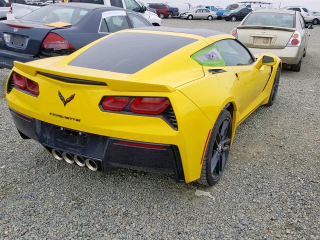 1G1YK2D77G5109304 - 2016 CHEVROLET CORVETTE S YELLOW photo 4