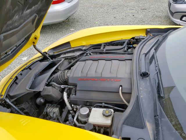 1G1YK2D77G5109304 - 2016 CHEVROLET CORVETTE S YELLOW photo 7