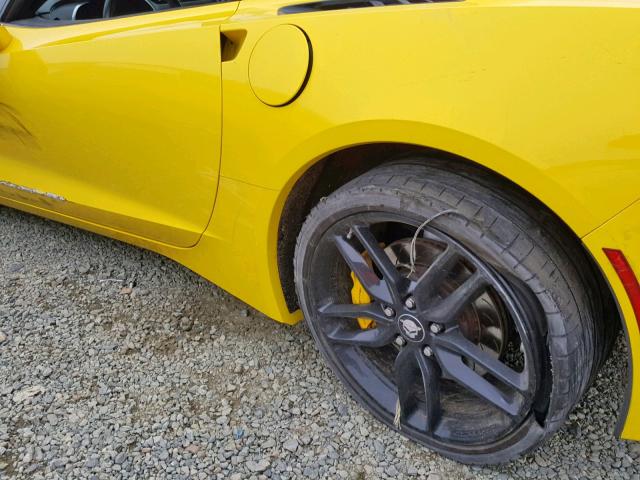 1G1YK2D77G5109304 - 2016 CHEVROLET CORVETTE S YELLOW photo 9