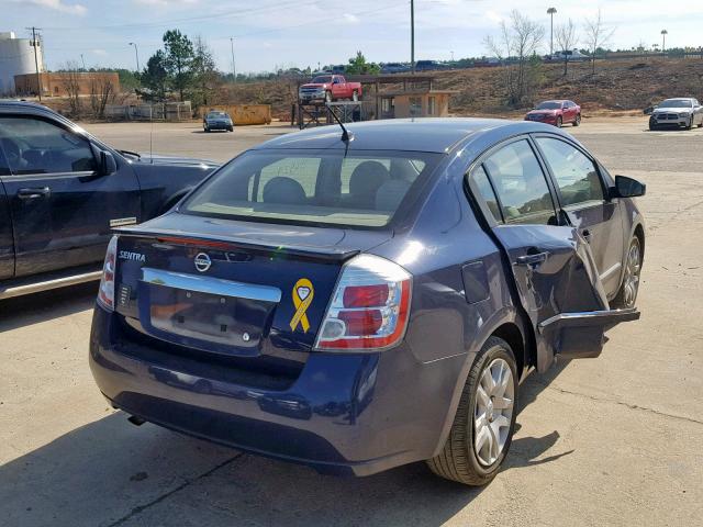 3N1AB6AP6CL709331 - 2012 NISSAN SENTRA 2.0 BLUE photo 4