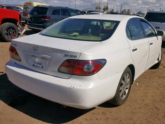 JTHBF30G730147683 - 2003 LEXUS ES 300 WHITE photo 4