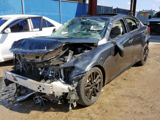 JTHBK262372048600 - 2007 LEXUS IS 250 GRAY photo 2