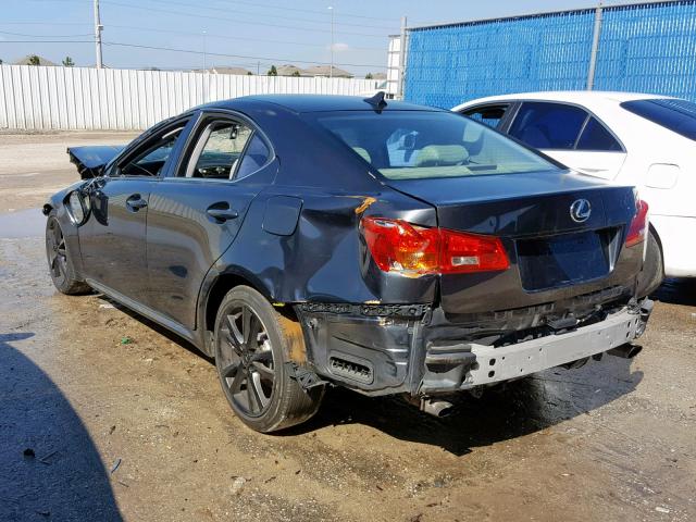 JTHBK262372048600 - 2007 LEXUS IS 250 GRAY photo 3