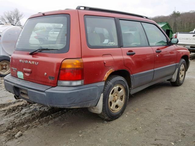 JF1SF6357YH722537 - 2000 SUBARU FORESTER L RED photo 4