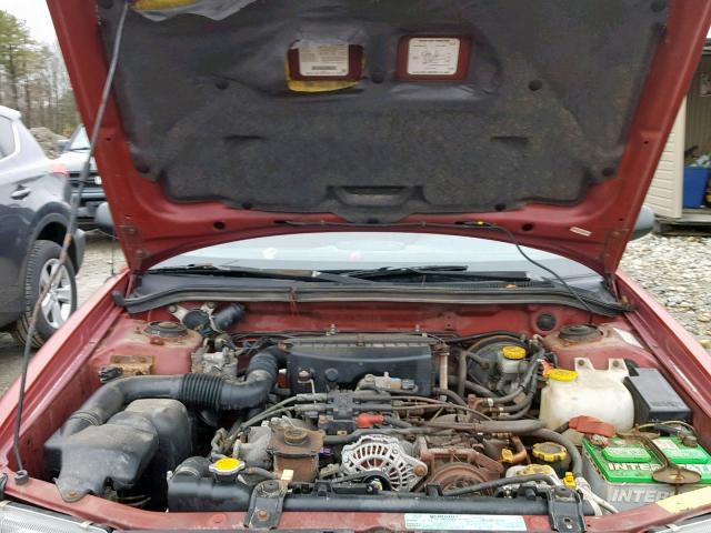 JF1SF6357YH722537 - 2000 SUBARU FORESTER L RED photo 7