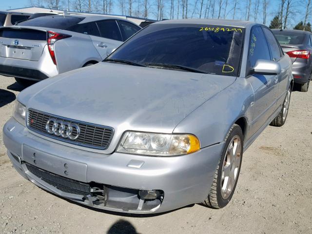 WAURD68DX1A126199 - 2001 AUDI S4 2.7 QUA SILVER photo 2