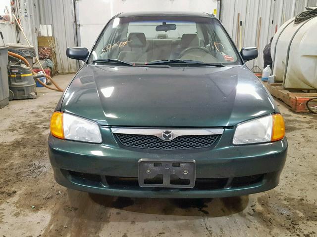 JM1BJ2228Y0253496 - 2000 MAZDA PROTEGE DX GREEN photo 9