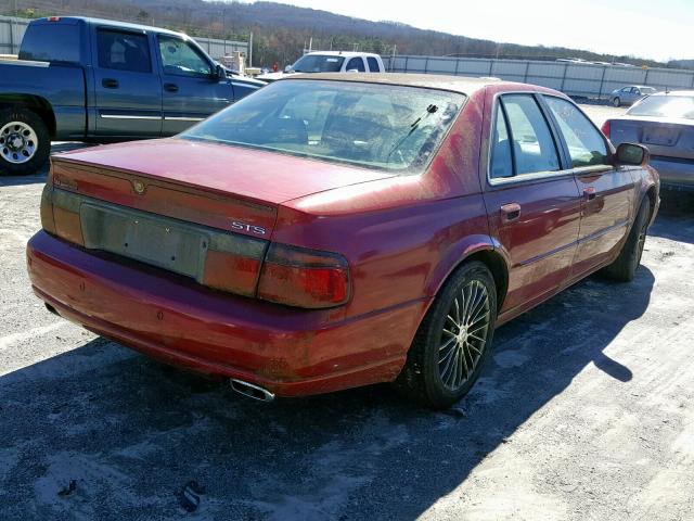 1G6KY54921U166671 - 2001 CADILLAC SEVILLE ST RED photo 4