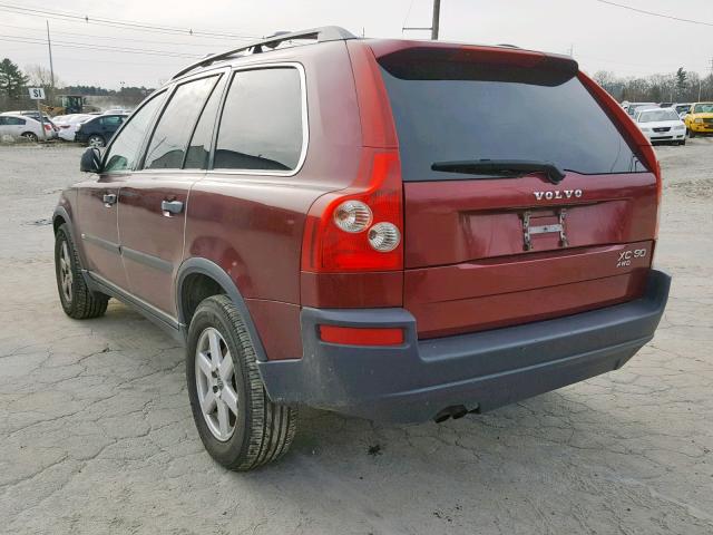 YV1CZ592351140625 - 2005 VOLVO XC90 MAROON photo 3