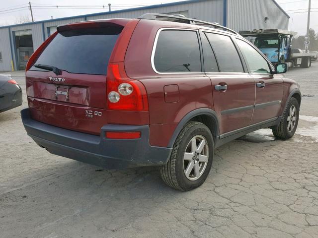 YV1CZ592351140625 - 2005 VOLVO XC90 MAROON photo 4