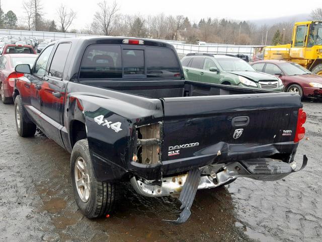 1D7HW48N35S213163 - 2005 DODGE DAKOTA QUA BLACK photo 3