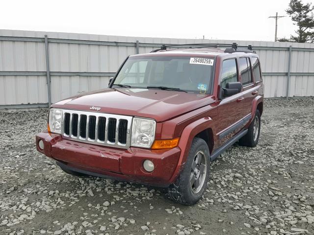 1J8HG48KX8C146064 - 2008 JEEP COMMANDER BURGUNDY photo 2