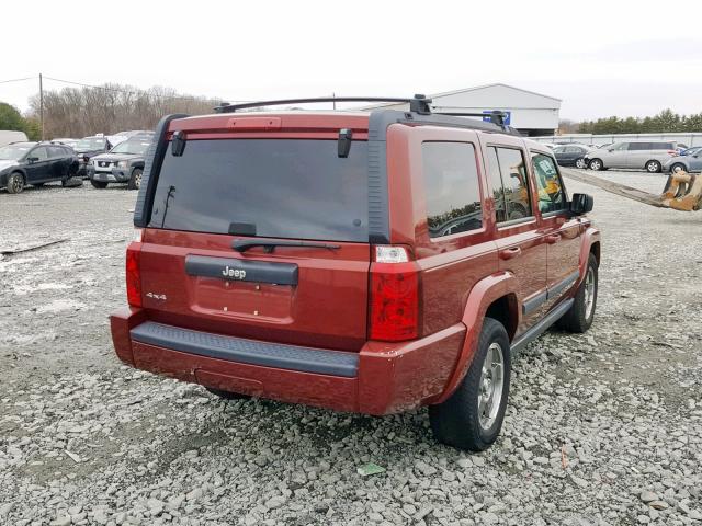 1J8HG48KX8C146064 - 2008 JEEP COMMANDER BURGUNDY photo 4