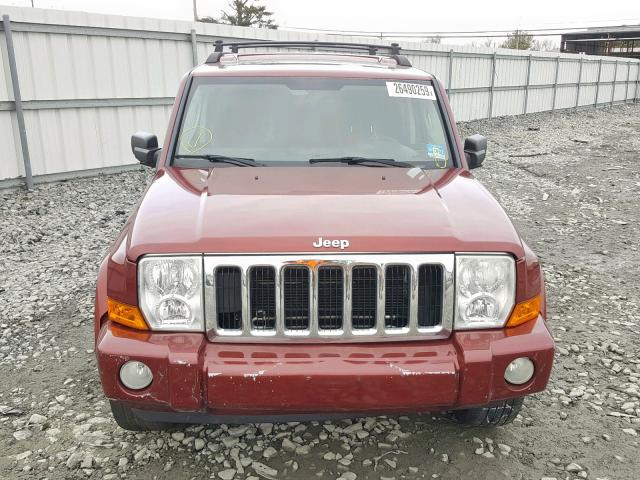 1J8HG48KX8C146064 - 2008 JEEP COMMANDER BURGUNDY photo 9