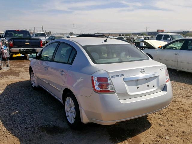 3N1AB6AP8AL714480 - 2010 NISSAN SENTRA 2.0 SILVER photo 3