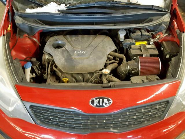 KNADM4A35D6224631 - 2013 KIA RIO LX RED photo 7