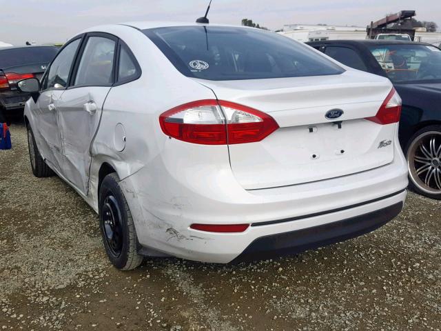 3FADP4AJ6KM101836 - 2019 FORD FIESTA S WHITE photo 3