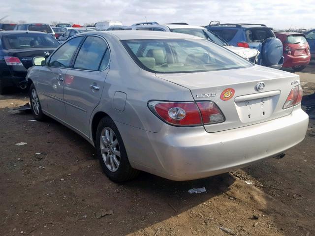 JTHBF30G736018291 - 2003 LEXUS ES 300 SILVER photo 3