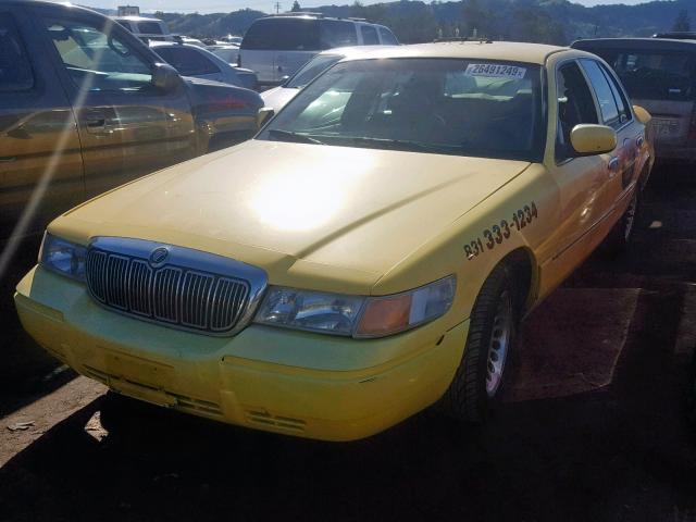 2MEFM75W91X667820 - 2001 MERCURY GRAND MARQ YELLOW photo 2