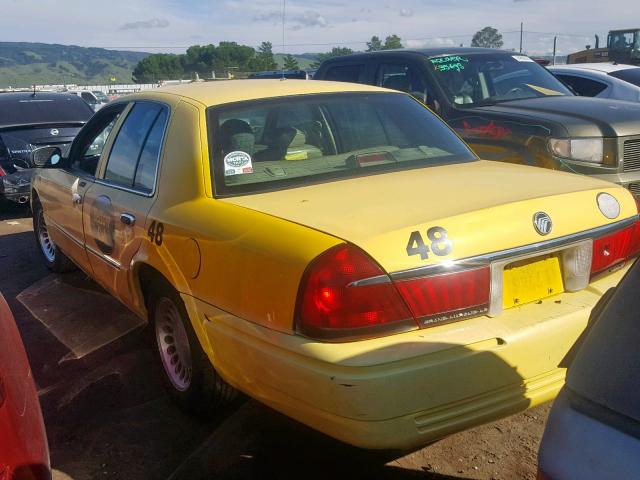 2MEFM75W91X667820 - 2001 MERCURY GRAND MARQ YELLOW photo 3