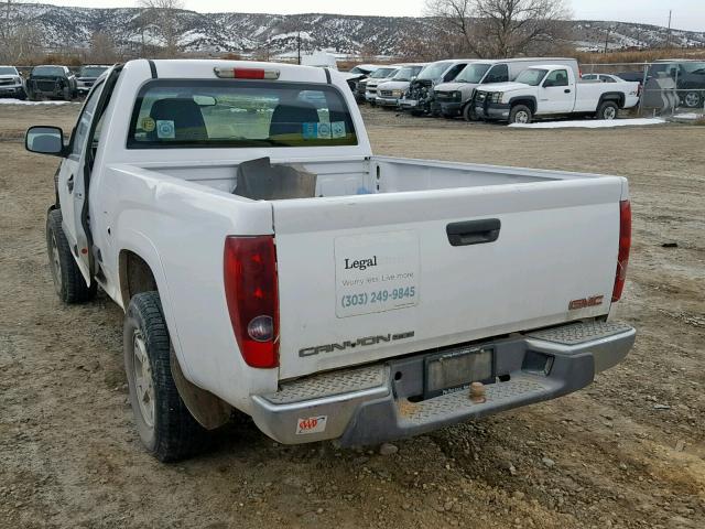 1GTDT149388180093 - 2008 GMC CANYON WHITE photo 3