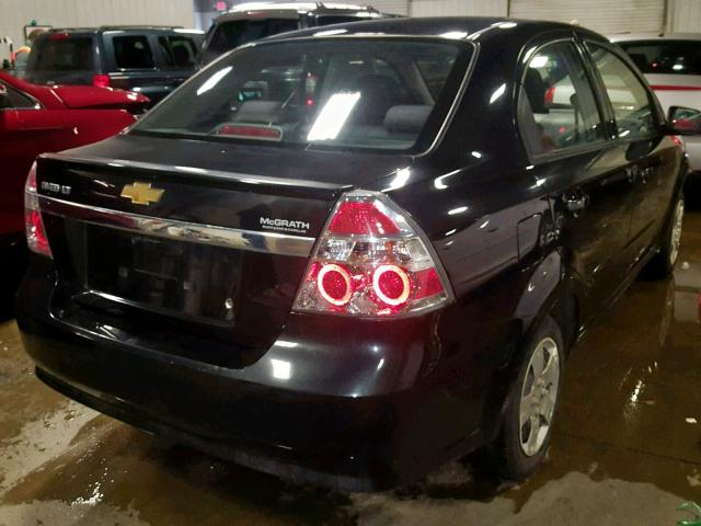 KL1TD5DE1AB120505 - 2010 CHEVROLET AVEO LS BLACK photo 4