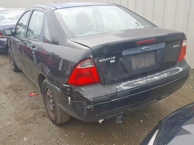 1FAFP34N45W214691 - 2005 FORD FOCUS ZX4 BLACK photo 3