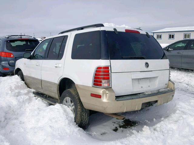 4M2ZU86K84ZJ50730 - 2004 MERCURY MOUNTAINEE WHITE photo 3