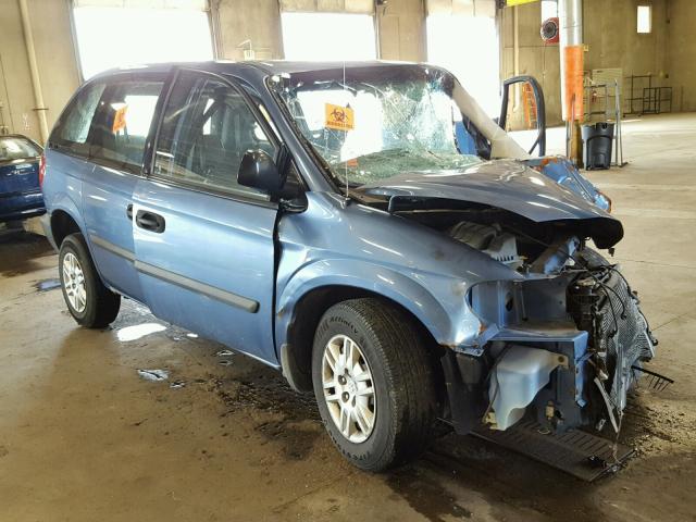 1D8GP25E87B206029 - 2007 DODGE CARAVAN SE BLUE photo 1