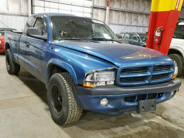 1B7GL32X62S718077 - 2002 DODGE DAKOTA SPO BLUE photo 1