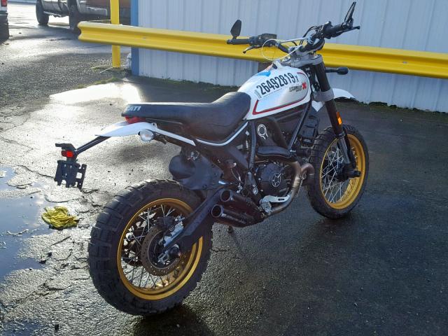 ML0KAFBMXJT000385 - 2018 DUCATI SCRAMBLER WHITE photo 4