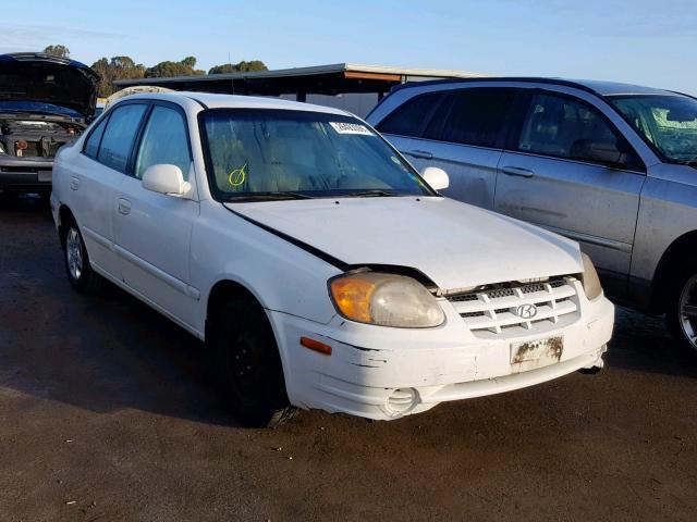 KMHCG45C95U594408 - 2005 HYUNDAI ACCENT GL WHITE photo 1