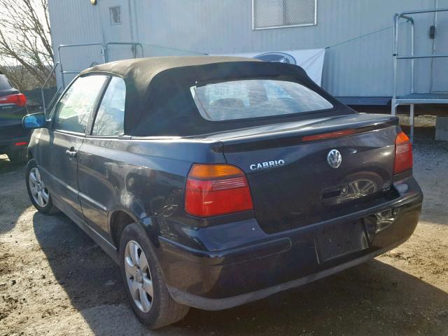 3VWDC21V01M815552 - 2001 VOLKSWAGEN CABRIO GLX 黑色 照片 3