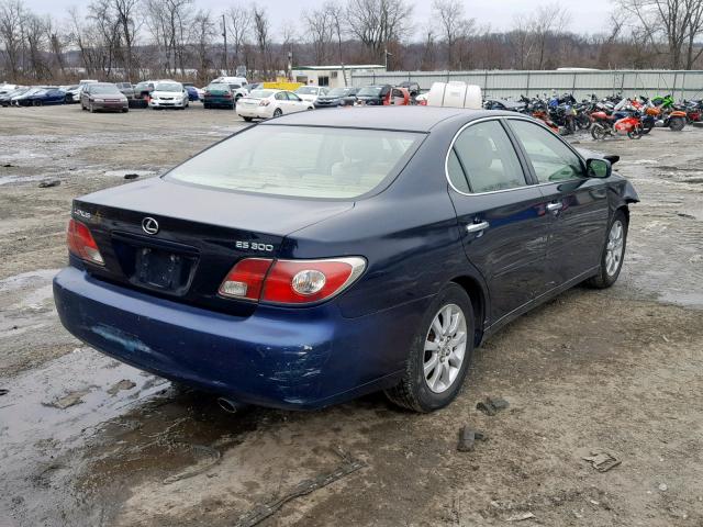 JTHBF30G130140955 - 2003 LEXUS ES 300 BLUE photo 4