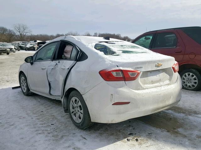 1G1BJ5SM4K7105680 - 2019 CHEVROLET CRUZE WHITE photo 3