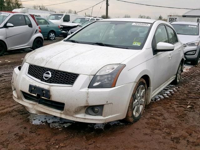 3N1AB6AP4BL660936 - 2011 NISSAN SENTRA 2.0 WHITE photo 2