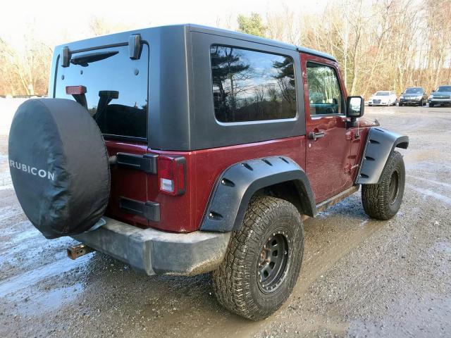 1J8GA64117L127195 - 2007 JEEP WRANGLER R RED photo 3