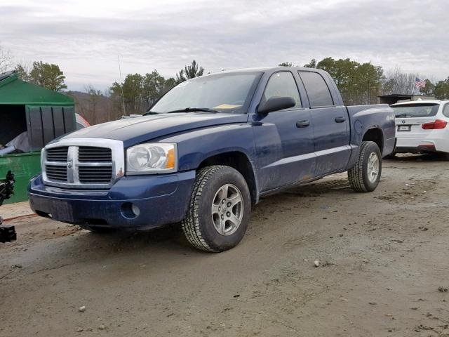 1D7HW48K37S145343 - 2007 DODGE DAKOTA QUA BLUE photo 2