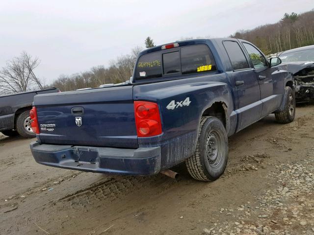 1D7HW48K37S145343 - 2007 DODGE DAKOTA QUA BLUE photo 4