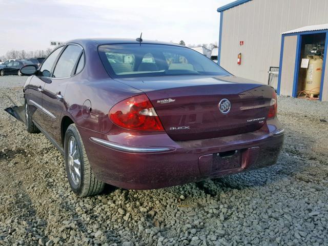 2G4WC582871217388 - 2007 BUICK LACROSSE C BURGUNDY photo 3