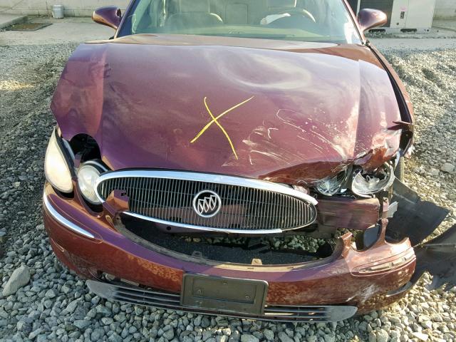 2G4WC582871217388 - 2007 BUICK LACROSSE C BURGUNDY photo 7