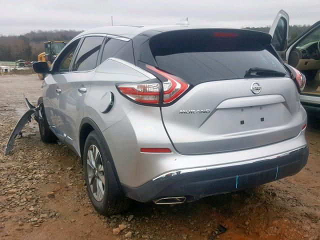 5N1AZ2MG1HN188521 - 2017 NISSAN MURANO S SILVER photo 3